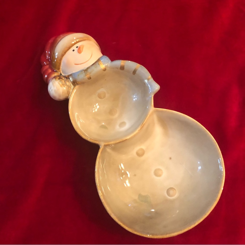 Christmas Snowman Serving Dish